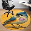 1pc Bird Flower Office Round Area Rug, Indoor Mat Suitable ForOffice, Under Office Chairs Bedroom Living Room Home Decor, Room Deco  D086