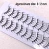 10 Pairs Barbie Manga Thick Cosplay False Eyelashes: European & American Natural Style