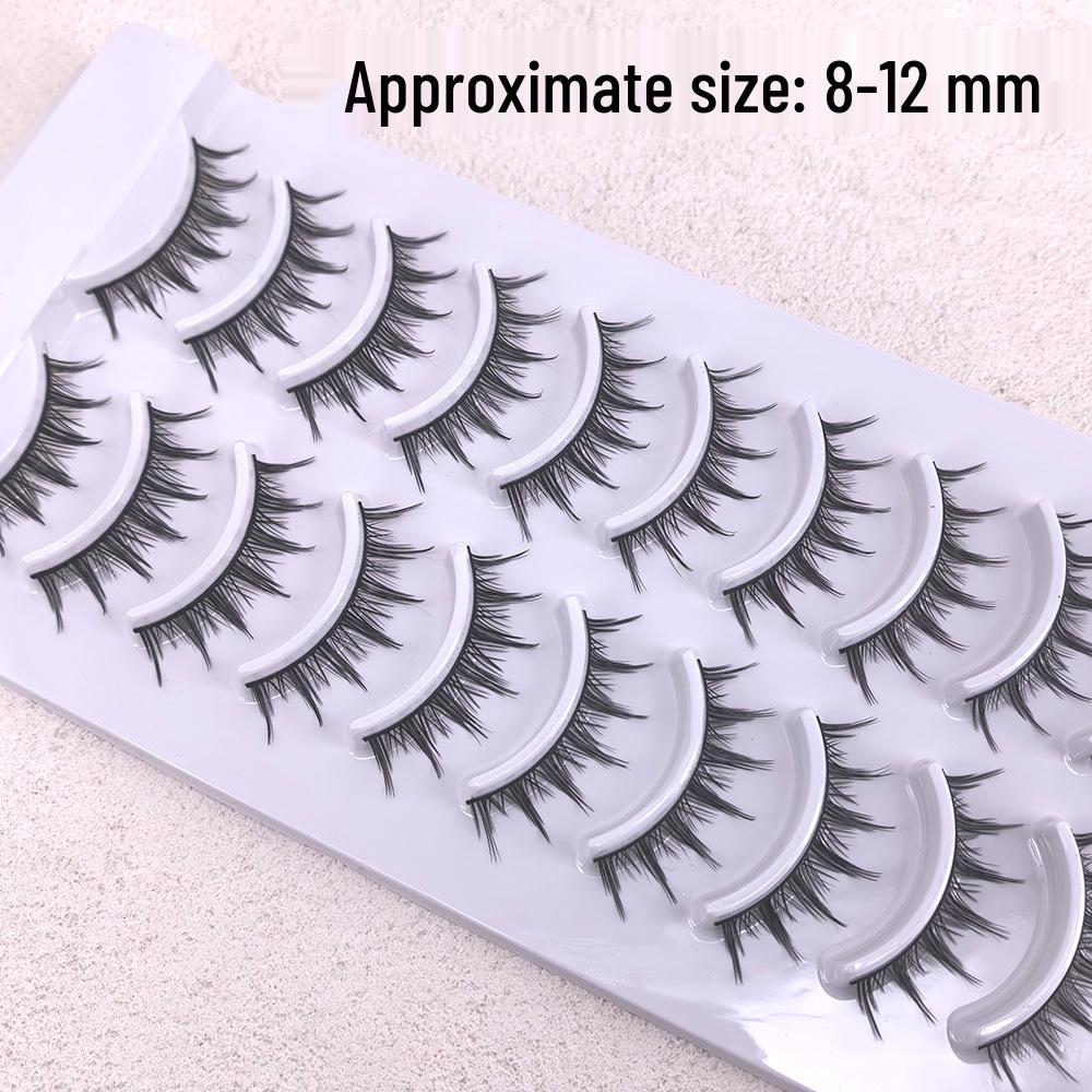 10 Pairs Barbie Manga Thick Cosplay False Eyelashes: European & American Natural Style