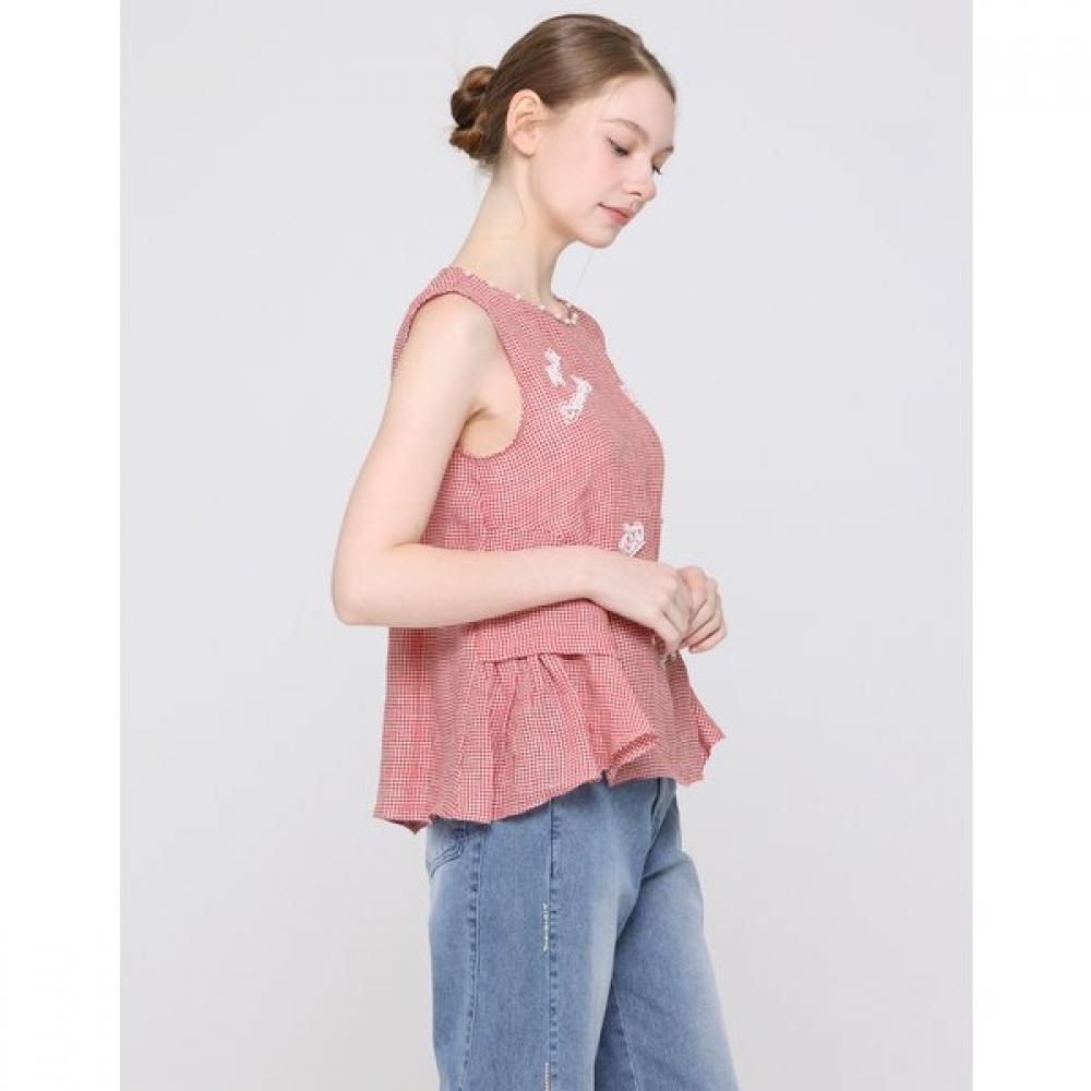 Son Jung Wan Women Pearl Beads Check Sleeveless Zdh6262130