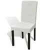 Day and Night - Straight Elastic Chair Cover 6 Units Cream