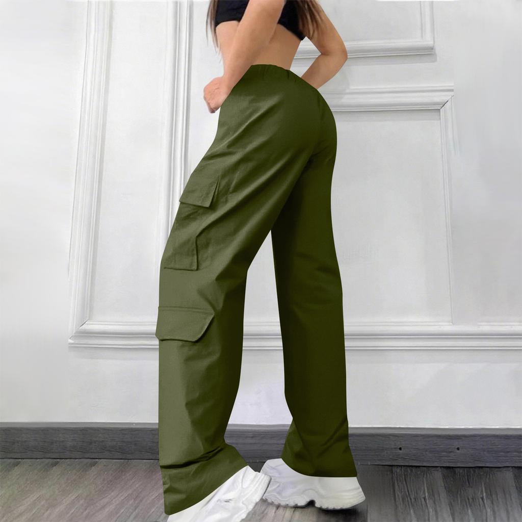 Women's Corduroy Pants Casual Women's Solid Color Corduroy Loose Straight Pants