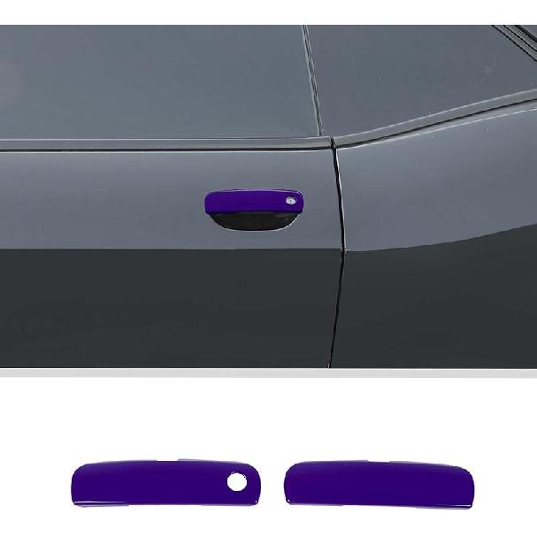 Voodonala for Challenger Door Handle Cover Trim Embellishment Fit for 2012-2025 Dodge Challenger Exterior Accessories 2pcs Black