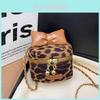 Trendy Leopard Print Stylish Crossbody Bag For Kids With Chic Bow Design