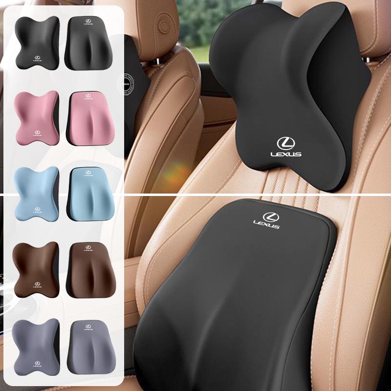 Car Seat Headrest Memory Foam Neck Pillow Lumbar Backrest Accessories For Lexus IS250 IS200 CT200h GS300 LS430 RX450h LX570 IS30 ACL1