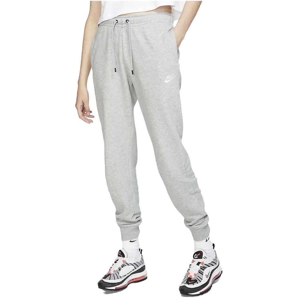 Nike Embroidered Logo Drawstring Knit Sweatpants Women Bottoms Grey BV4096-063