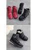 Men's and Women's Waterproof High-Top Winter Boots with Thick Velvet and Cotton Lining for Warmth