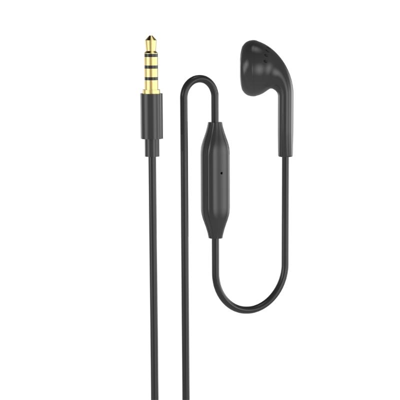 Earphone Single Side Earphone With Microphone for Smartphones Secure In Ear Design, Reinforced Cable, Wide Use