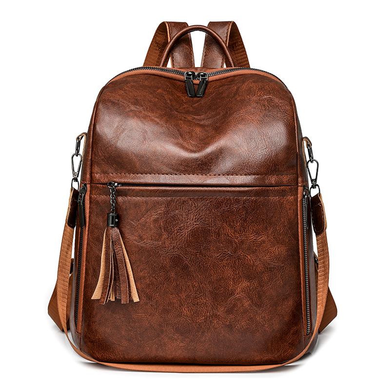 2025 New Designer Backpack Women High Quality Leather Backpacks School Bags for Teenagers Girls Large Capacity Travel Backpack
