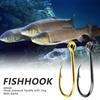 100 st Legeringsfiskkrokar set 3-12# Vetenskaplig design Stark Vass Fiskkrok med Hullingar Lämplig för Mal Öring Abborre