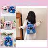 Entzückender blauer und pinker Stitch Plüschrucksack mit großen Ohren für den Schulgebrauch
