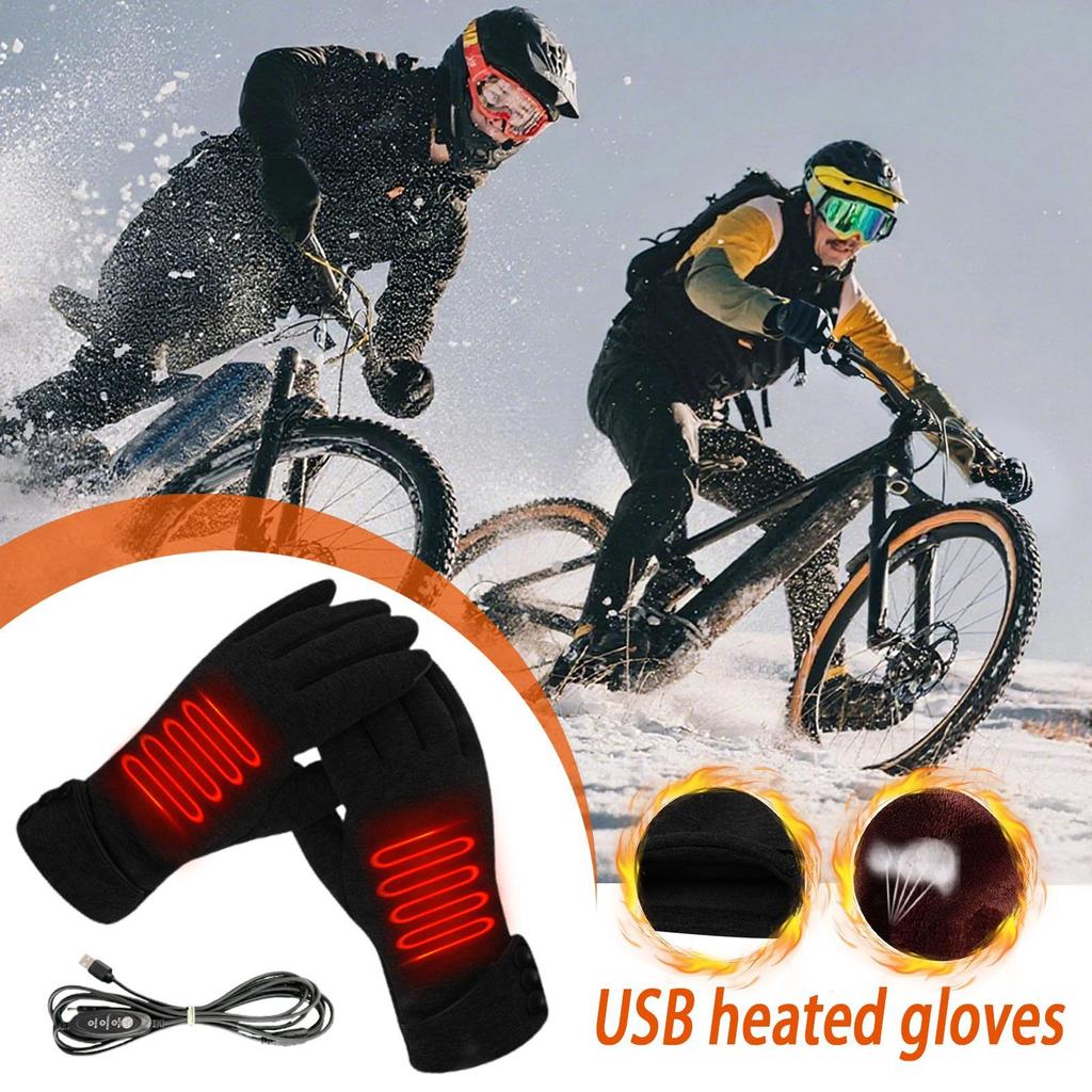 Motorcycle  Heating Gloves 3-level USB Heated Gloves Camping Hand Warmers For Daily Commuting Fishing Hiking Walking Skiing