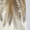 2pcs Golden Palm Coconut Leaf Curtains: Suitable for balcony/vacation style, tropical feel, pole type gauze curtains