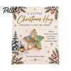 Thoughtful Little Gifts for Christmas Hug Pocket Card, Mini Festive Greeting Card Adorable Characters Decor with Envelope, Holiday Gift Tag