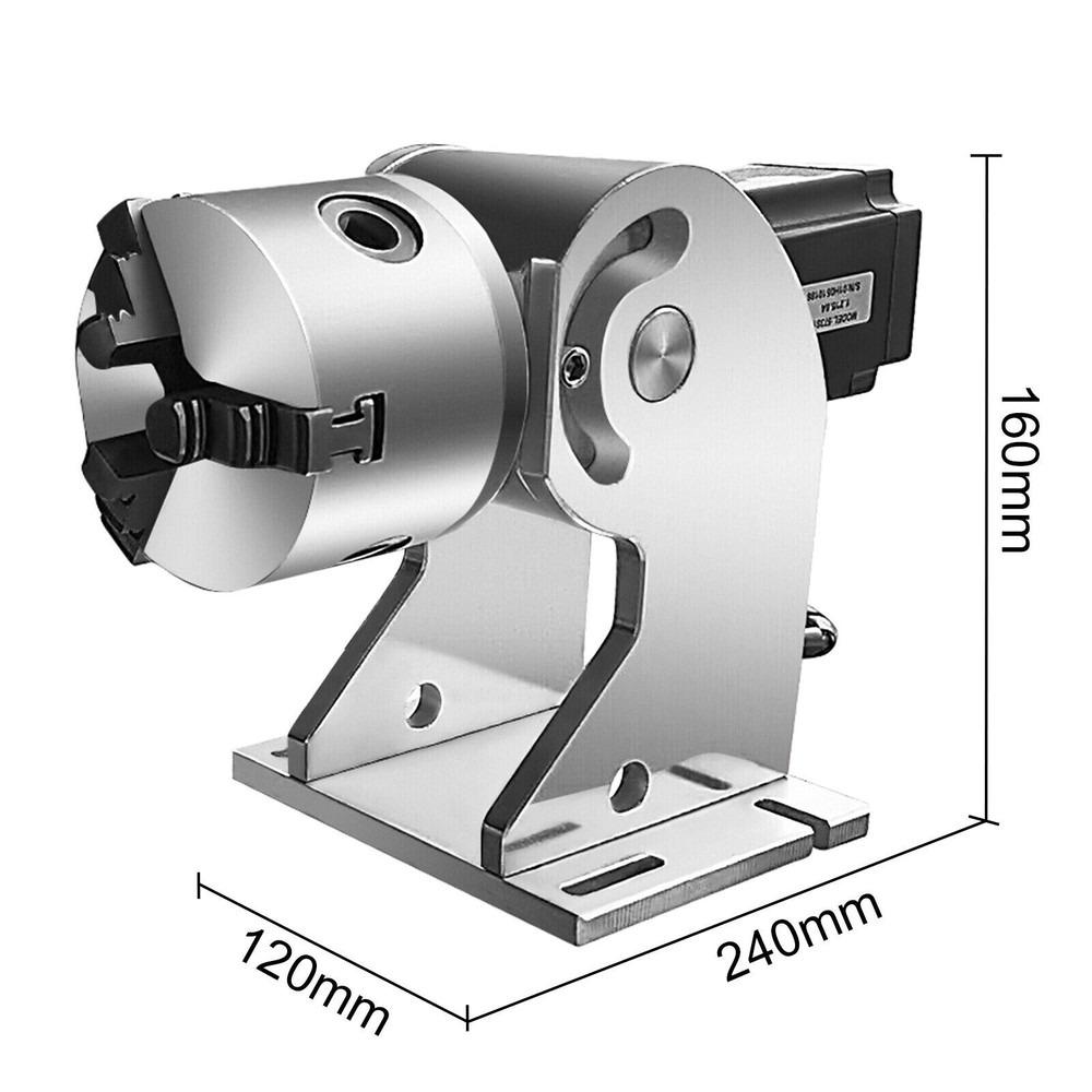 Rotační osa 80 mm 3 čelisťové rotační příslušenství Používá se pro vláknový laserový gravír