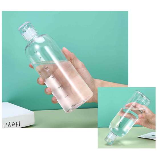 500/750ml Water Cup Time Marker Bottle BPA Free Leakproof Transparent Sports Water Bottle Fitness Gym Bottle