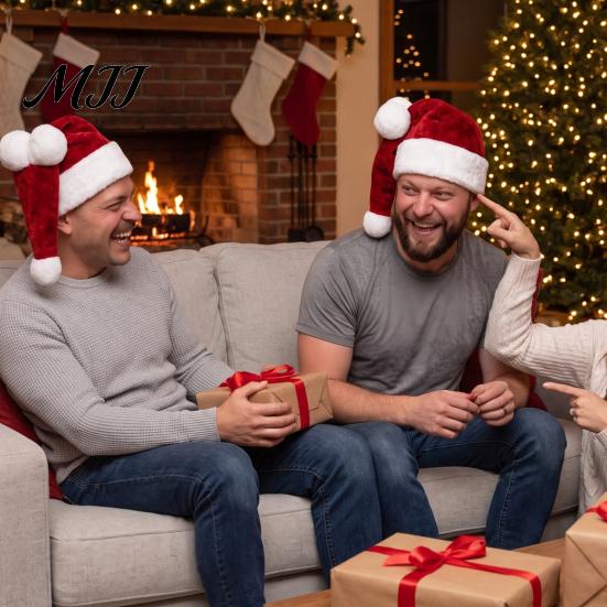 Divertenti Accessori per le Feste Cappello da Babbo Natale Animatronic Birichino per Adulti, Divertente Cappello Elettrico Mobile per Feste di Natale, Accessorio Rosso con Movimento per Natale