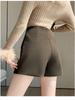 Women's 2026 Autumn/Winter High-Waist Wool Suit Skirt Pants - Double-Breasted, Wide-Leg Slimming Shorts