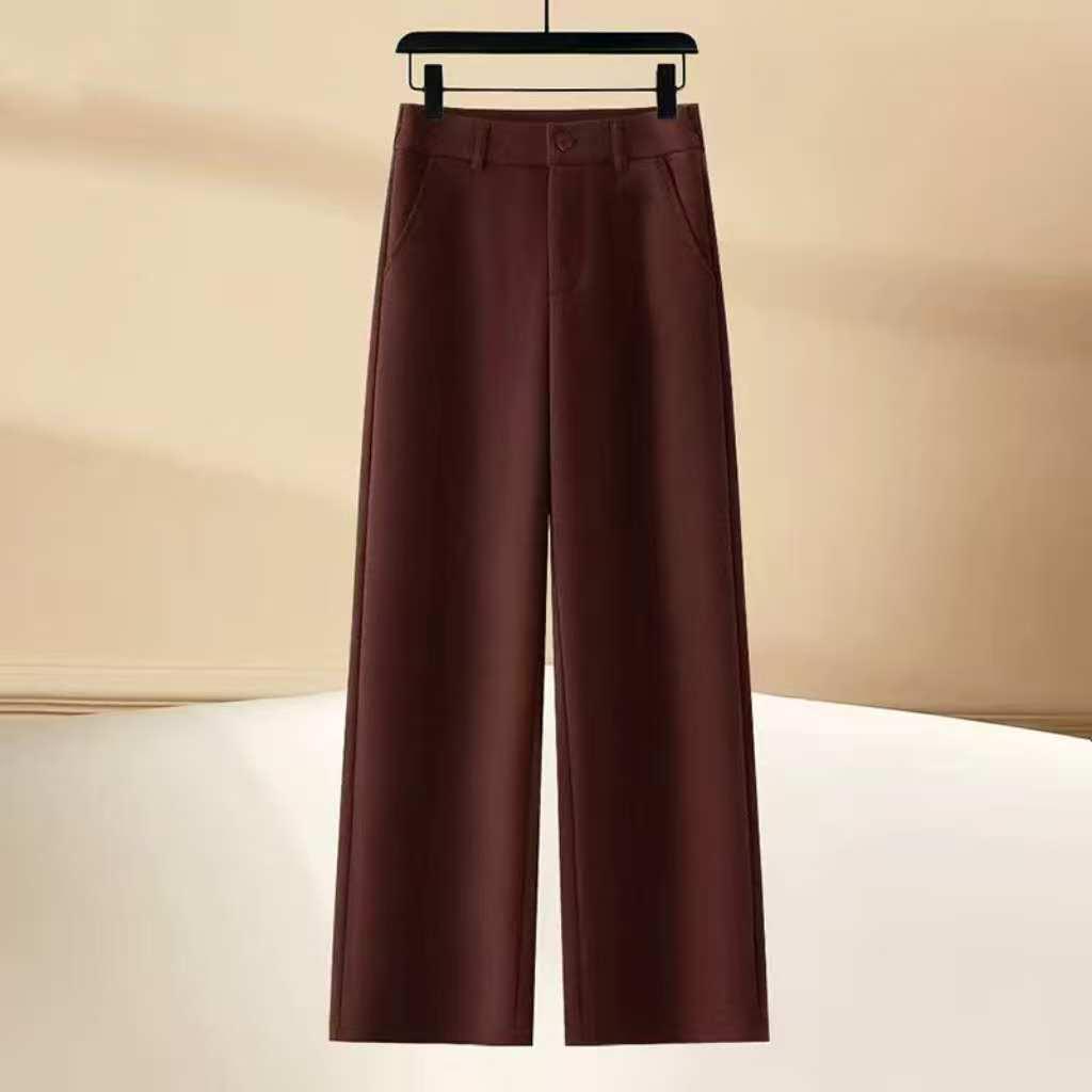 

Women s Coffee Straight-Leg Pants, 2025 Autumn/Winter, Soft, High-Waisted, Slimming, Loose Fit for Petites XL /29 [115-125 lbs]
