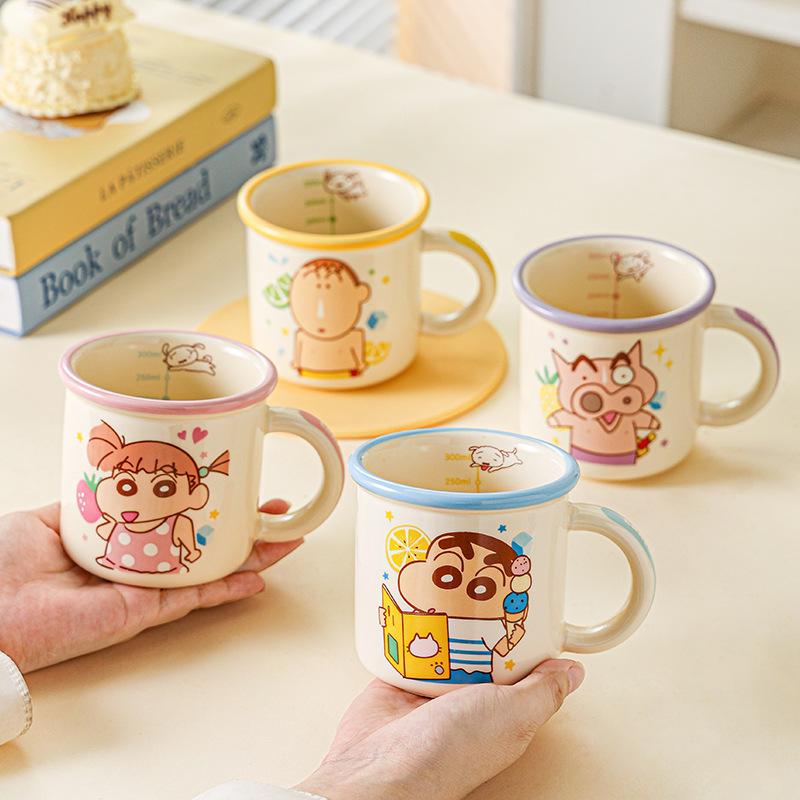 Crayon Xiaoxin New Small Fresh High Value Wide Edge Mug Children'S Water Cup Girls Cute Ceramic Cup