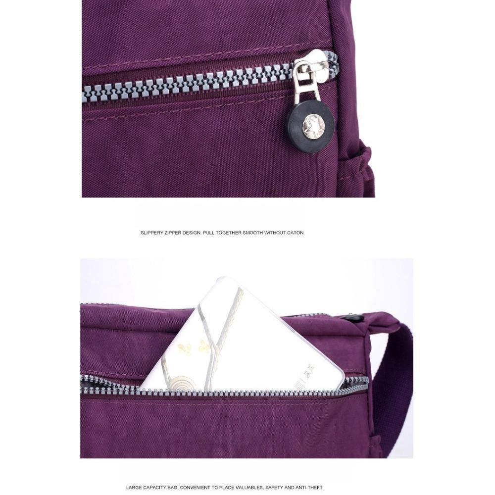 Nylon Multi-pocket Crossbody Bag for Women