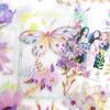 Decorative Butterfly Flower Sticker Handmade Ice Crystal Collage Decals  Hand Account