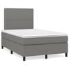 VidaXL Divan Bed with Mattress Dark Grey 120x200cm Fabric - Model 3141682