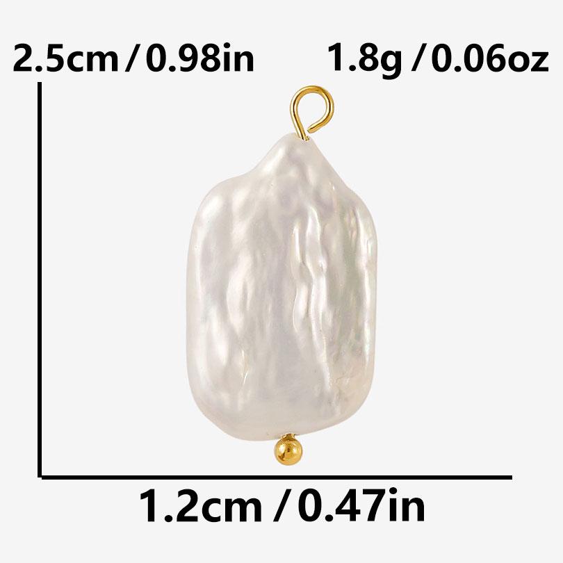 1pcs Irregular Geometric Round Square Real Natural Shell Pearl Charms For Jewelry Making Bulk Handmade Earrings Pendant Material