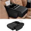 Auto Armsteunbak Met 2 Bekerhouders Auto Middenconsole Armsteun Kussen Armsteun Verhogingskussen Auto Armsteun Kussenhoes Pad Bak