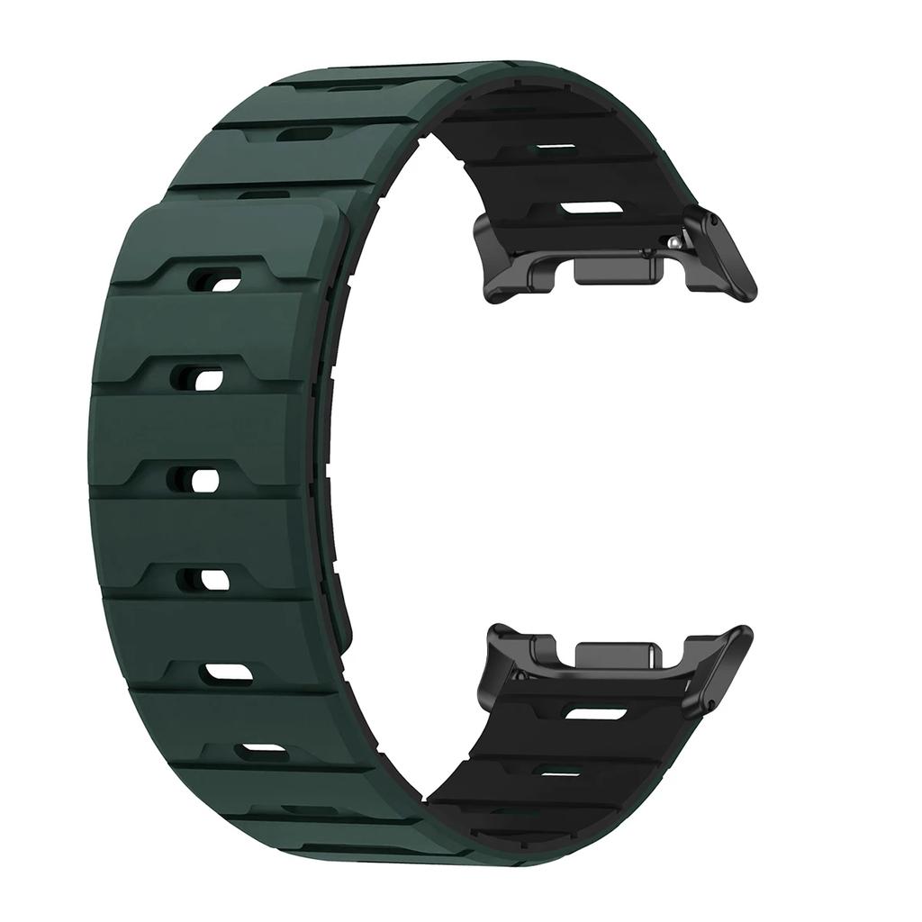 Magnetiskt Band För Samsung Galaxy Watch 8/8classic Ultra 2025/7 47mm Tvåfärgat Silikonband För Galaxy Justerbart Sportarmband