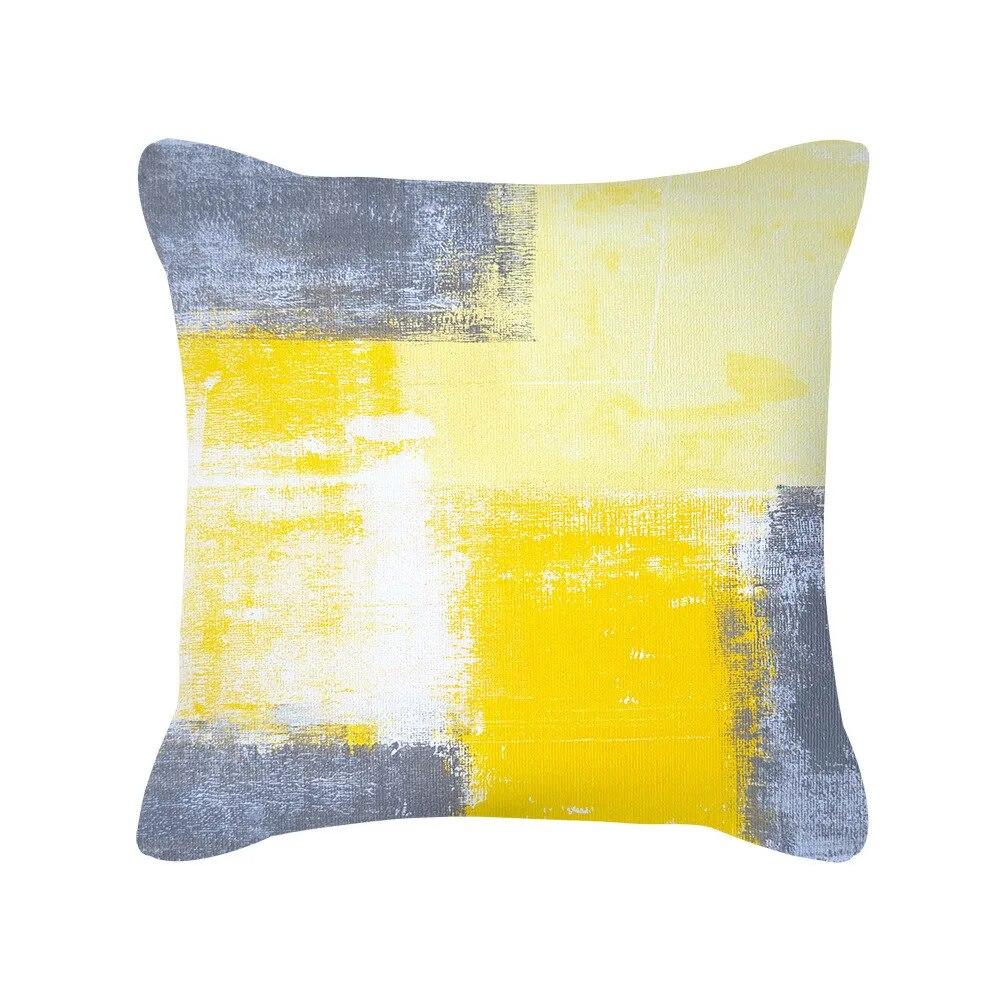 45x45cm Modern Abstract Art Blue Green Yellow Throw Pillow Cover Living Room Sofa Office Car Lumbar Cushion  Home Decor