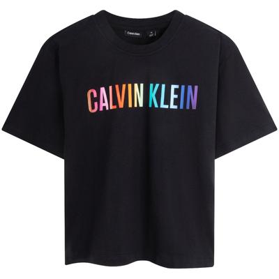 Calvin Klein Rainbow Series Moisture-Wicking Colorful Letter Print Cotton Round Neck Drop Shoulder Loose Short Sleeve T-Shirt Men Tops 4NS4K187