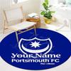 Nautical Crest Shield Custom Name Round Area Rug Carpet Rug For Living Room Bedroom Sofa Playroom Decor Nonslip Floor Mat