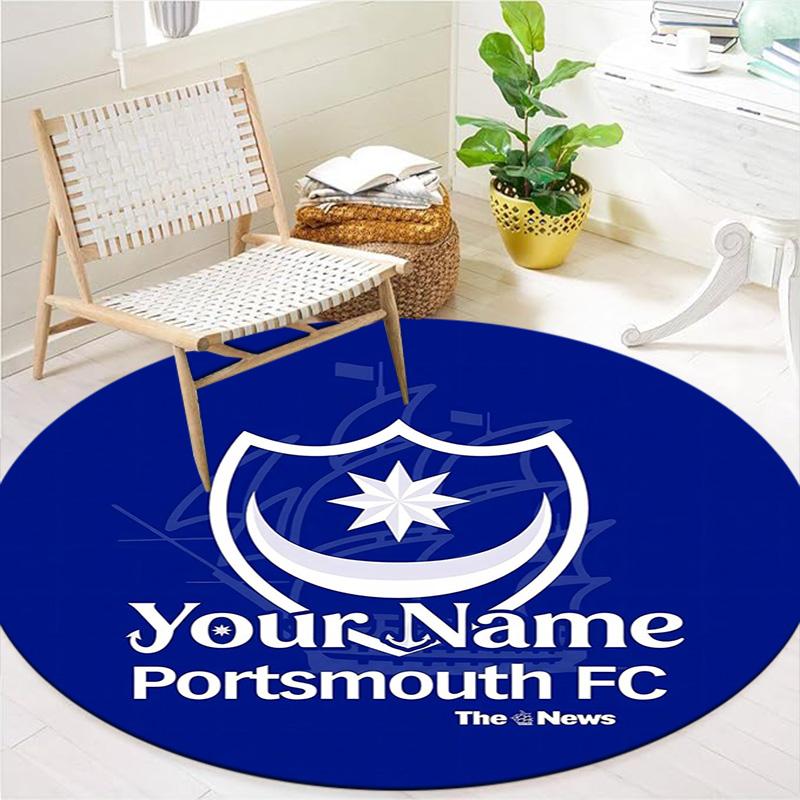 Nautical Crest Shield Custom Name Round Area Rug Carpet Rug For Living Room Bedroom Sofa Playroom Decor Nonslip Floor Mat