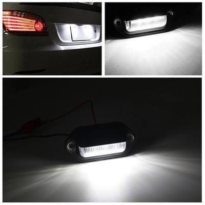 1/2Pcs Car License Plate Lights 6 LED 500LM Universal Auto Truck Bus Motorcycle Taillight Night Safety Driving Side Lamp Light