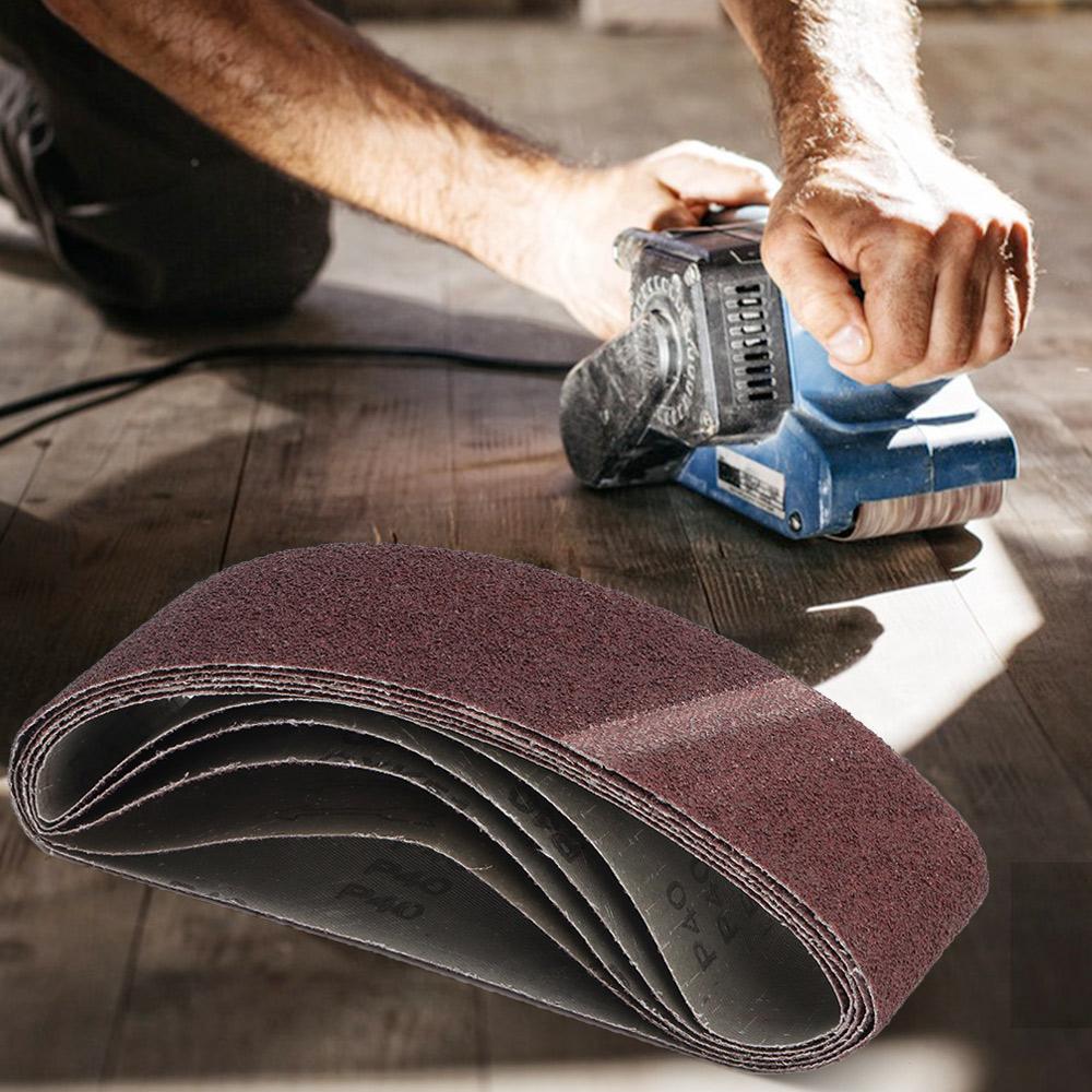 5PCS Hot Grinding Polishing Metalworking File Sander Belts Grit Paper Sandpaper Sanding Belts