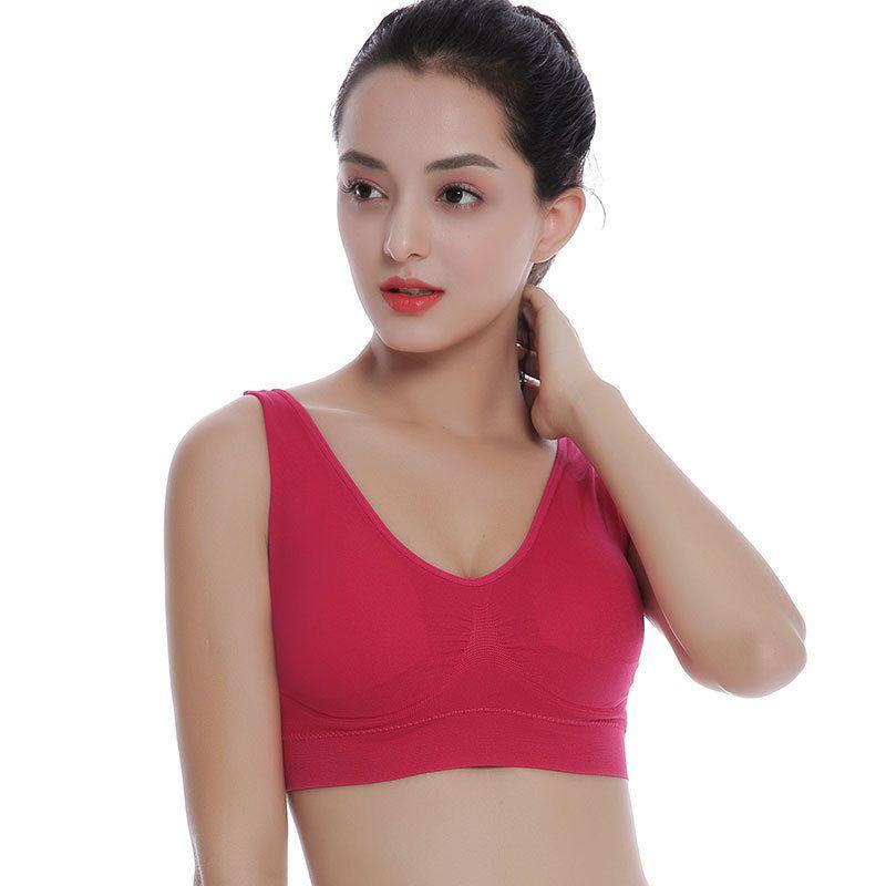 Pure Women Color Plus Size Ultrathin Large Bra Sports Bra Full Bra Tops Cup