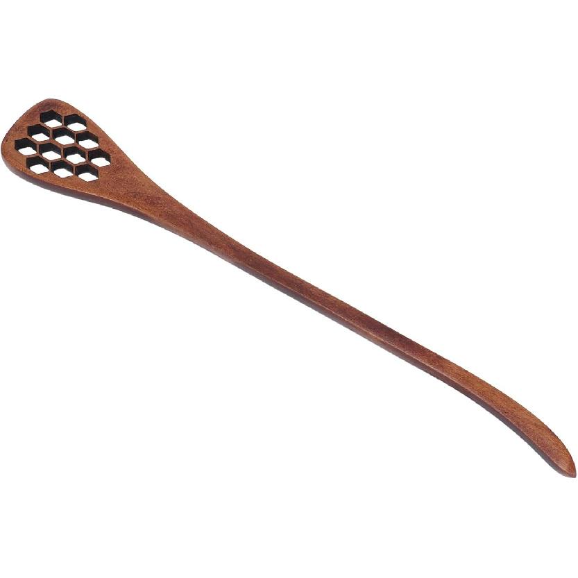 Wood Honey Drizzler 3pcs, Honey Dipper Sticks Wooden Honey Comb Honey Stick Honey Dipper Spoon Coffee Stiring Spoon Syrup Dippers(Brown)