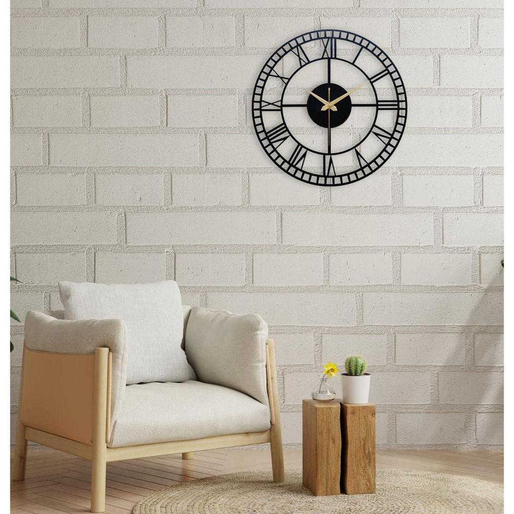 Metal Analog Wall Clock for Living Room, Office, Kitchen, Home and Hall Fancy Big Size Modern Wall Watch for Home Decor (40CM)