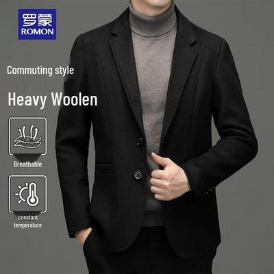 Men's Slim Fit Wool Blend Suit Jacket