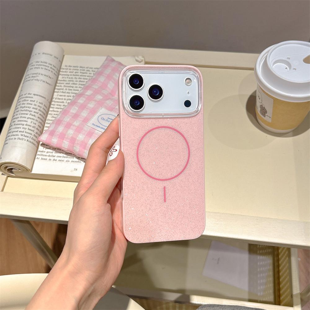 Glitter Bling Per Custodia Magnetica Magsafe Per iPhone 17 16 15 14 13 12 Pro Max Plus Air Ricarica Wireless Cover Antiurto