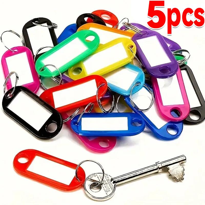 5-50Pcs Multicolor Keychain Key ID Label Tags Luggage ID Tags Hotel Number Classification Card Key Rings Keychain random colors random colors