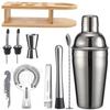 Bar Shaker Shaker Stainless Steel Japanese Shaker Semicircular Cocktail Shaker 10-Piece Set
