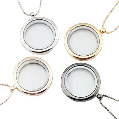 New Floating Charm Living Memory Glass Round Locket Charms Pendant