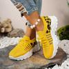 Women Casual Shoes Breathable Walking Mesh Flat Shoes Platform Sneakers Women  Vulcanized Shoes Leopard Female Footwear