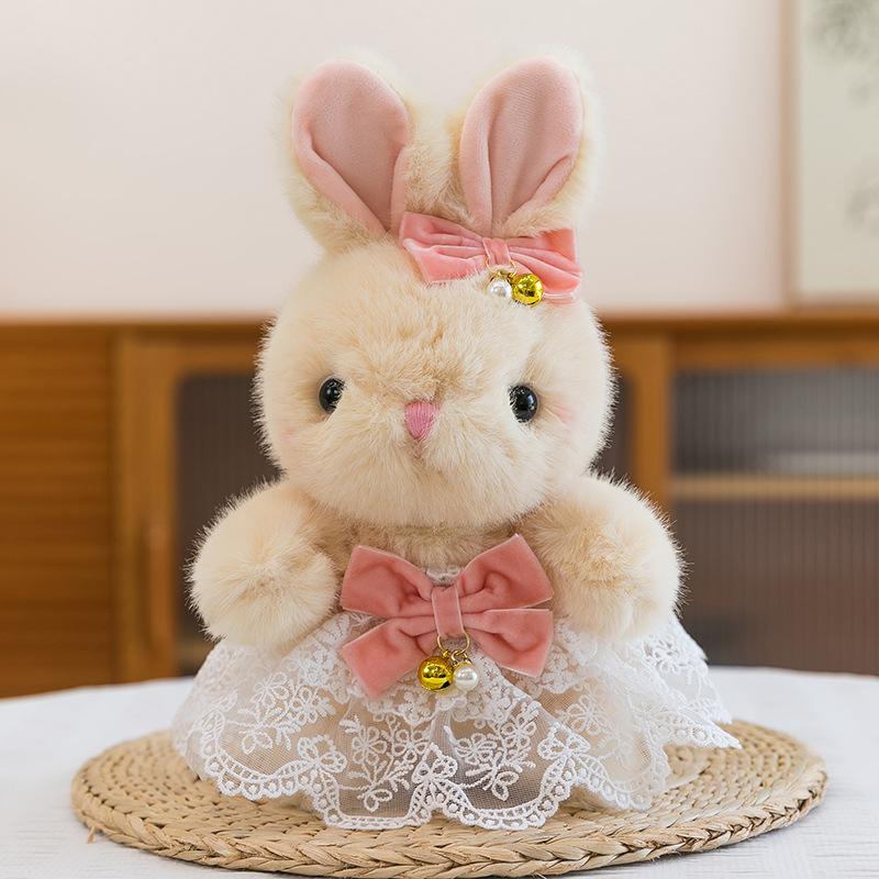 Xiaoxiangfeng Sitting Rabbit Plush Toy Cute Princess Dress Little Rabbit Rag Doll Girl Gift