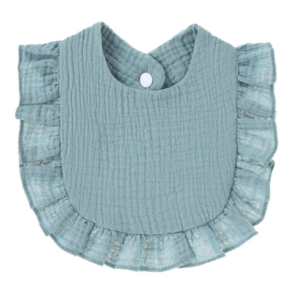 Sweet Ruffle Newborn Gauze Lace Baby Bib - Absorbent Drool Protection