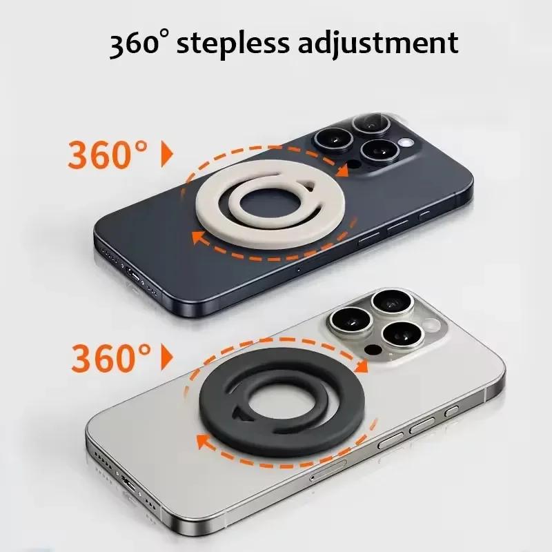 for Magsafe Magnetic Silicone Soft Finger Strap Phone Ring Holder For IPhone 16 15 Samsung Mi Universal Stand Grip Phone Holder