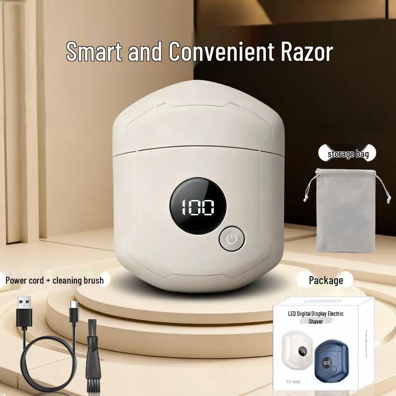 Portable Double-Headed USB Rechargeable Travel Shaver – Water Washable, Ideal for Gifting