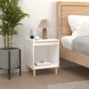 821858 vidaXL Bedside Table White 40x35x50 cm Engineered Wood